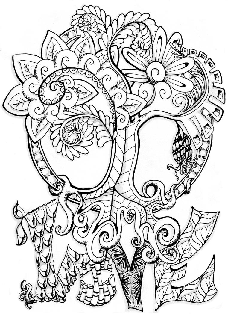 zentangle coloring pages treehouses - photo #8