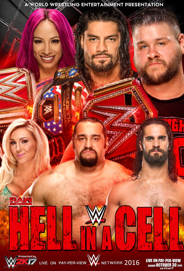 Wwe Hell In A Cell 2016 Poster V2 by Dinesh-Musiclover