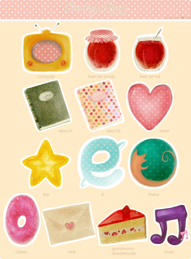 Country House Icon Set by himacchi