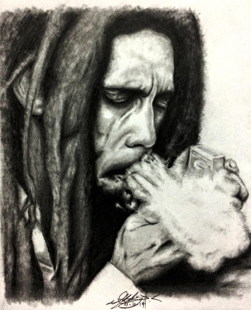 Bob Marley Portrait Sketch by ilikeMADIian