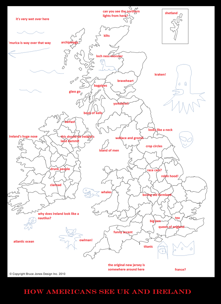 How Americans see UK and Ireland by Chiminix on DeviantArt