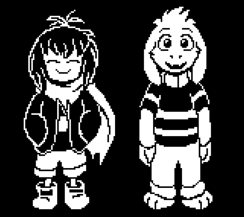 chara and frisk undertale sprites